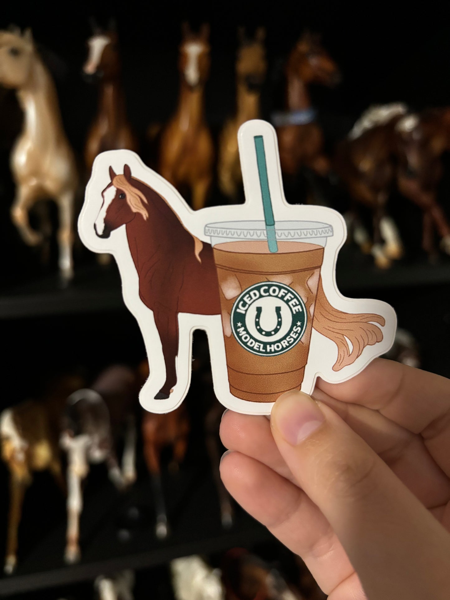 Coffee & Model Horses Sticker
