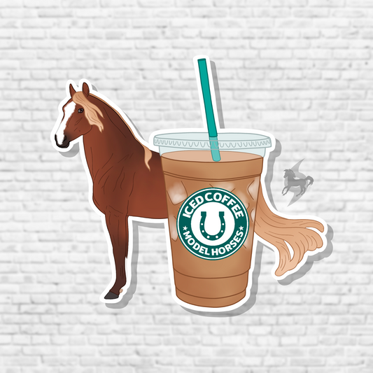 Coffee & Model Horses Sticker